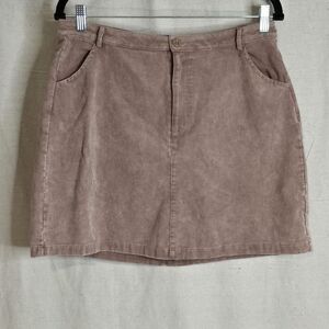 Women's Brown Corduroy Mini Skirt